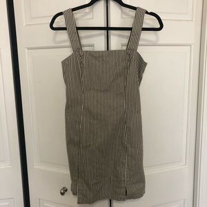 Green and white striped Dress